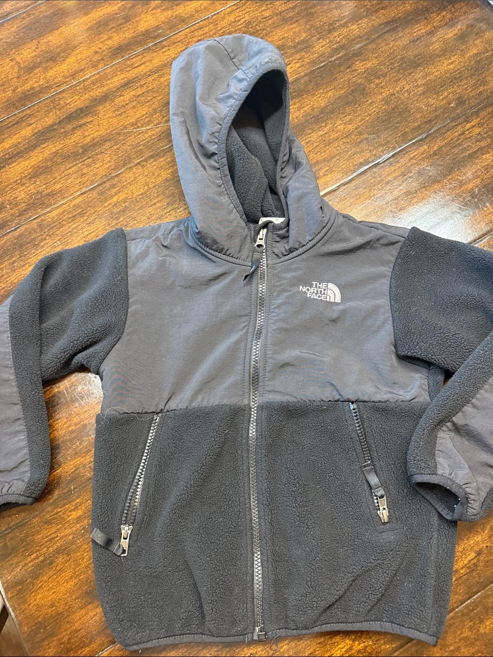 The North Face Black Hooded Kids Fleece Jacket